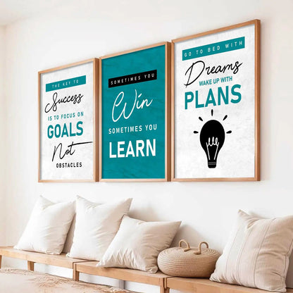 Motivational    Wall  Art  Paintings for Living Room - Wall Poster With frames