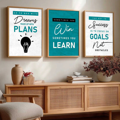 Motivational    Wall  Art  Paintings for Living Room - Wall Poster With frames