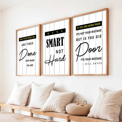 Motivational   Wall  Art  Paintings for Living Room - Wall Poster With frames