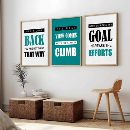 Motivational    Wall  Art  Paintings for Living Room - Wall Poster With frames