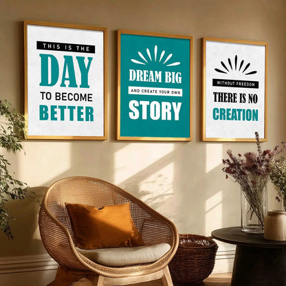 Motivational  Wall  Art  Paintings for Living Room - Wall Poster With frames
