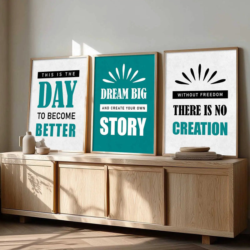 Motivational  Wall  Art  Paintings for Living Room - Wall Poster With frames