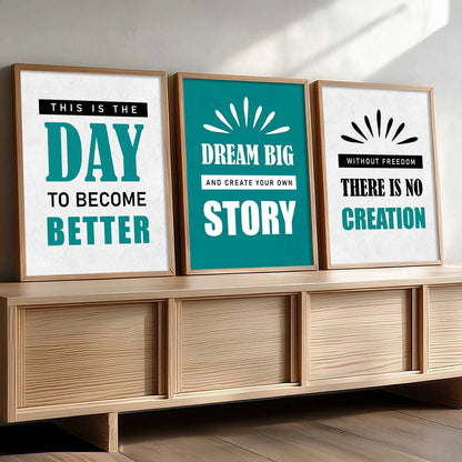 Motivational  Wall  Art  Paintings for Living Room - Wall Poster With frames