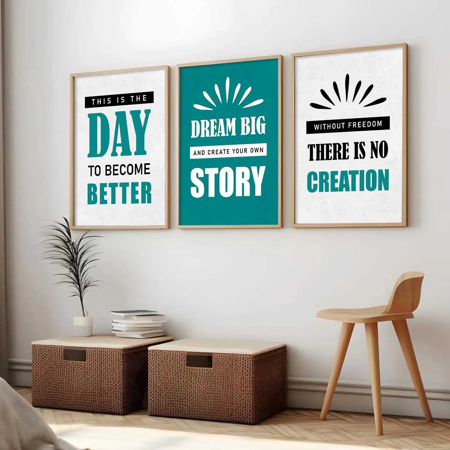 Motivational  Wall  Art  Paintings for Living Room - Wall Poster With frames