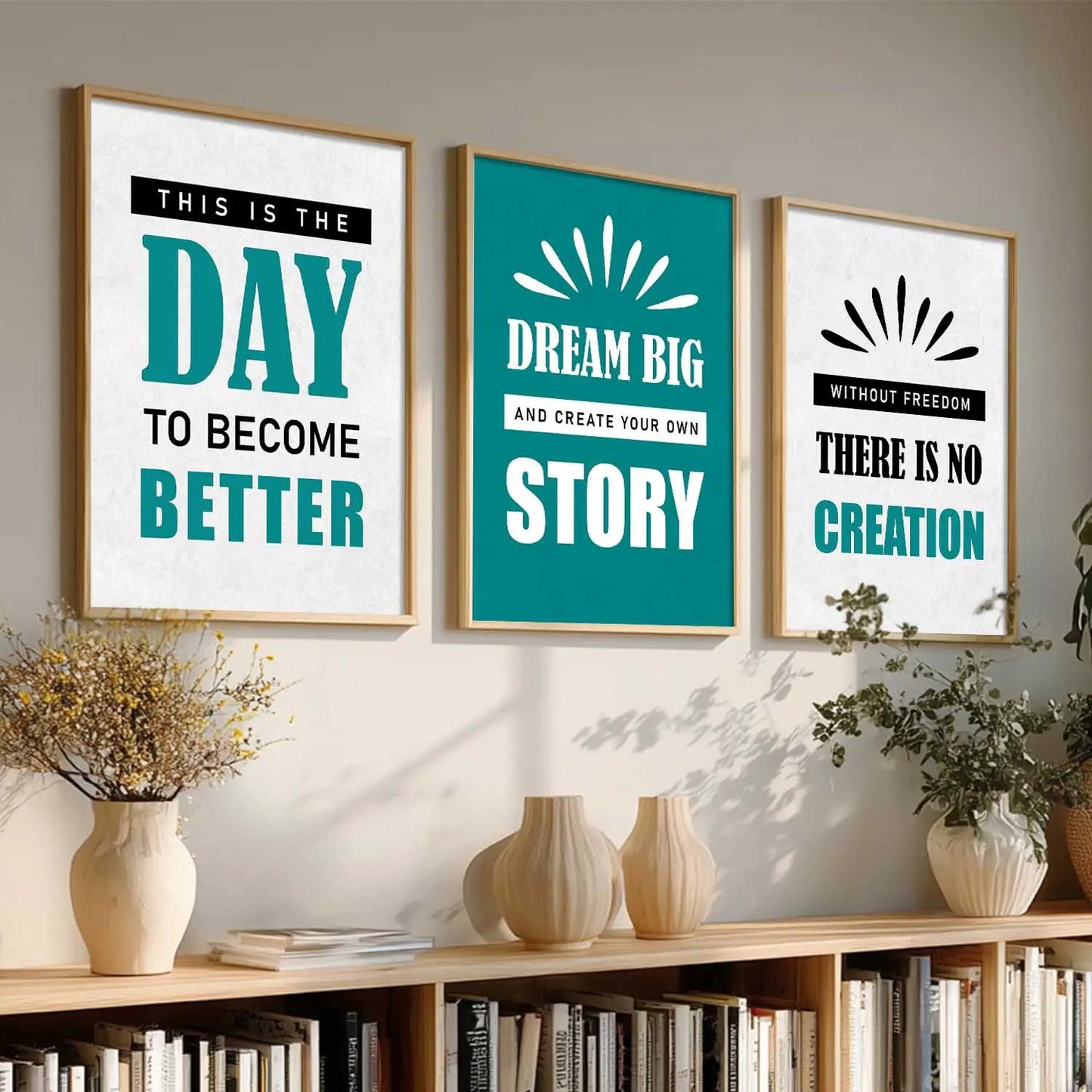 Motivational  Wall  Art  Paintings for Living Room - Wall Poster With frames