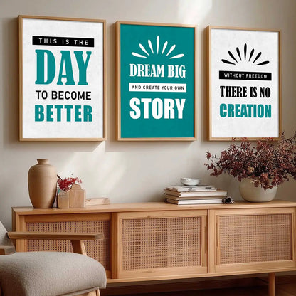 Motivational  Wall  Art  Paintings for Living Room - Wall Poster With frames