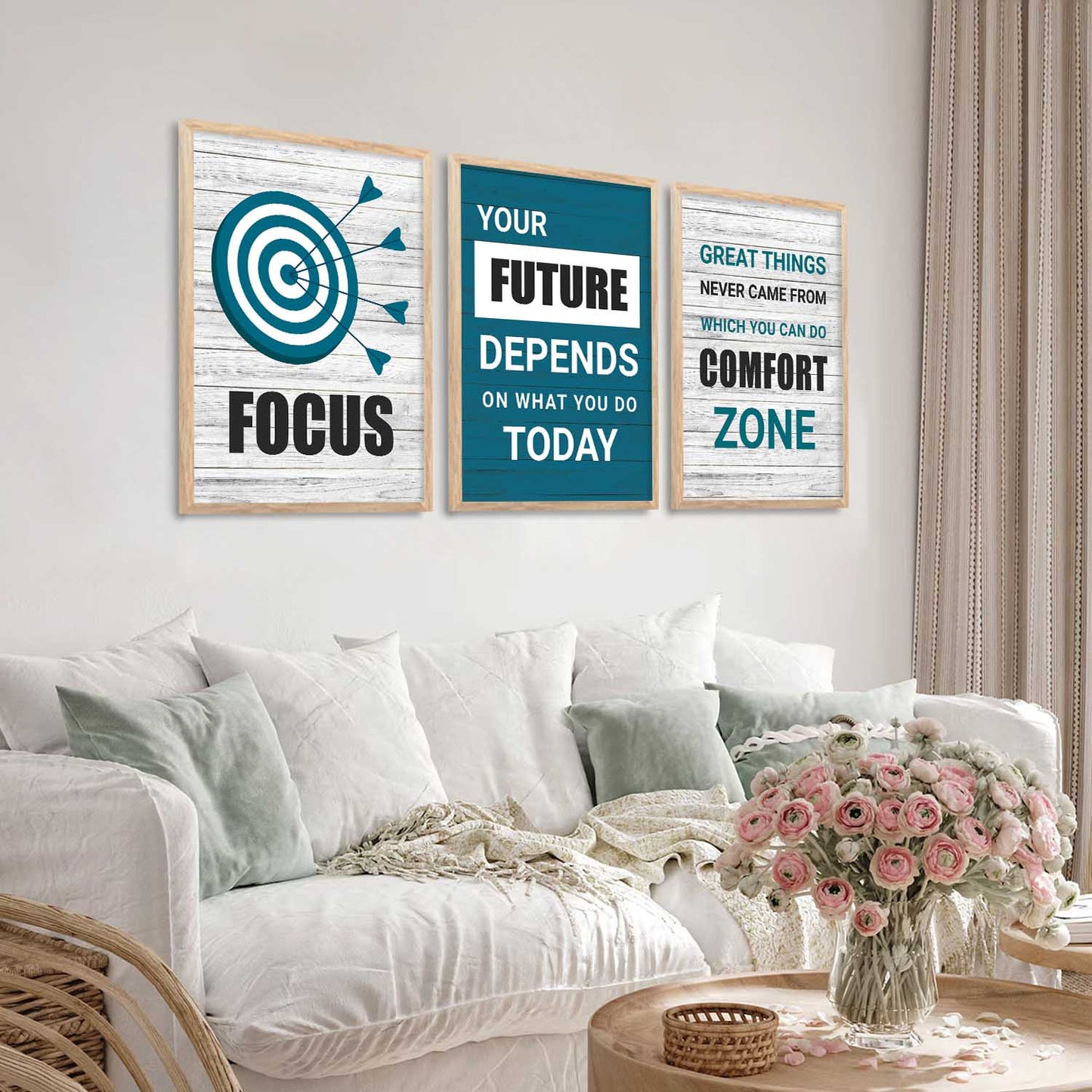 Motivational   Wall Art Paintings for Living Room - Wall Poster With frames