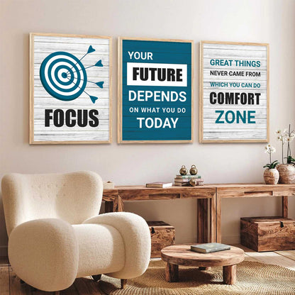 Motivational   Wall Art Paintings for Living Room - Wall Poster With frames
