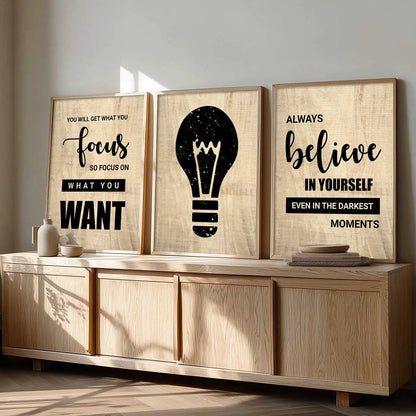Motivational Wall Art Paintings for Living Room - Wall Poster With frames by Kotart store