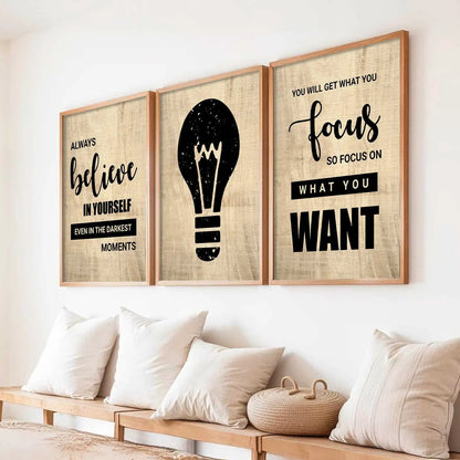 Motivational Wall Art Paintings for Living Room - Wall Poster With frames by Kotart store