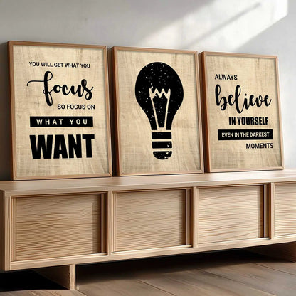 Motivational Wall Art Paintings for Living Room - Wall Poster With frames by Kotart store