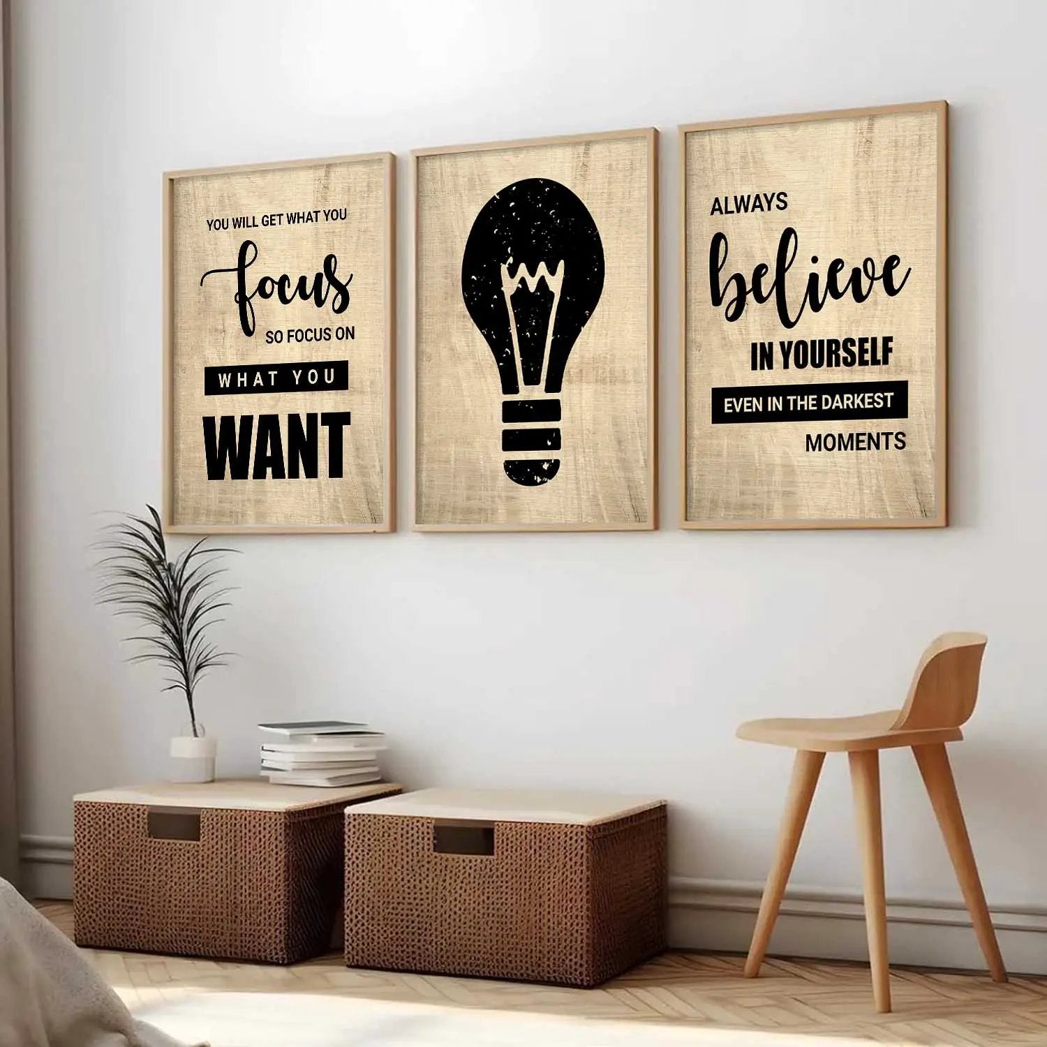 Motivational Wall Art Paintings for Living Room - Wall Poster With frames by Kotart store