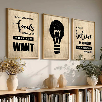 Motivational Wall Art Paintings for Living Room - Wall Poster With frames by Kotart store