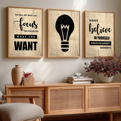Motivational Wall Art Paintings for Living Room - Wall Poster With frames by Kotart store