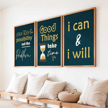 Motivational   Wall  Art  Paintings for Living Room - Wall Poster With frames