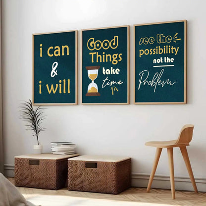 Motivational   Wall  Art  Paintings for Living Room - Wall Poster With frames