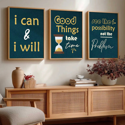 Motivational   Wall  Art  Paintings for Living Room - Wall Poster With frames