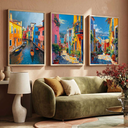 City  Wall  Art Paintings for Living Room - Wall Poster With frames