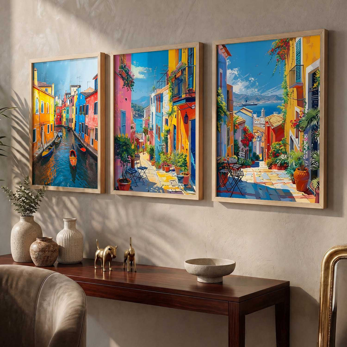 City  Wall  Art Paintings for Living Room - Wall Poster With frames