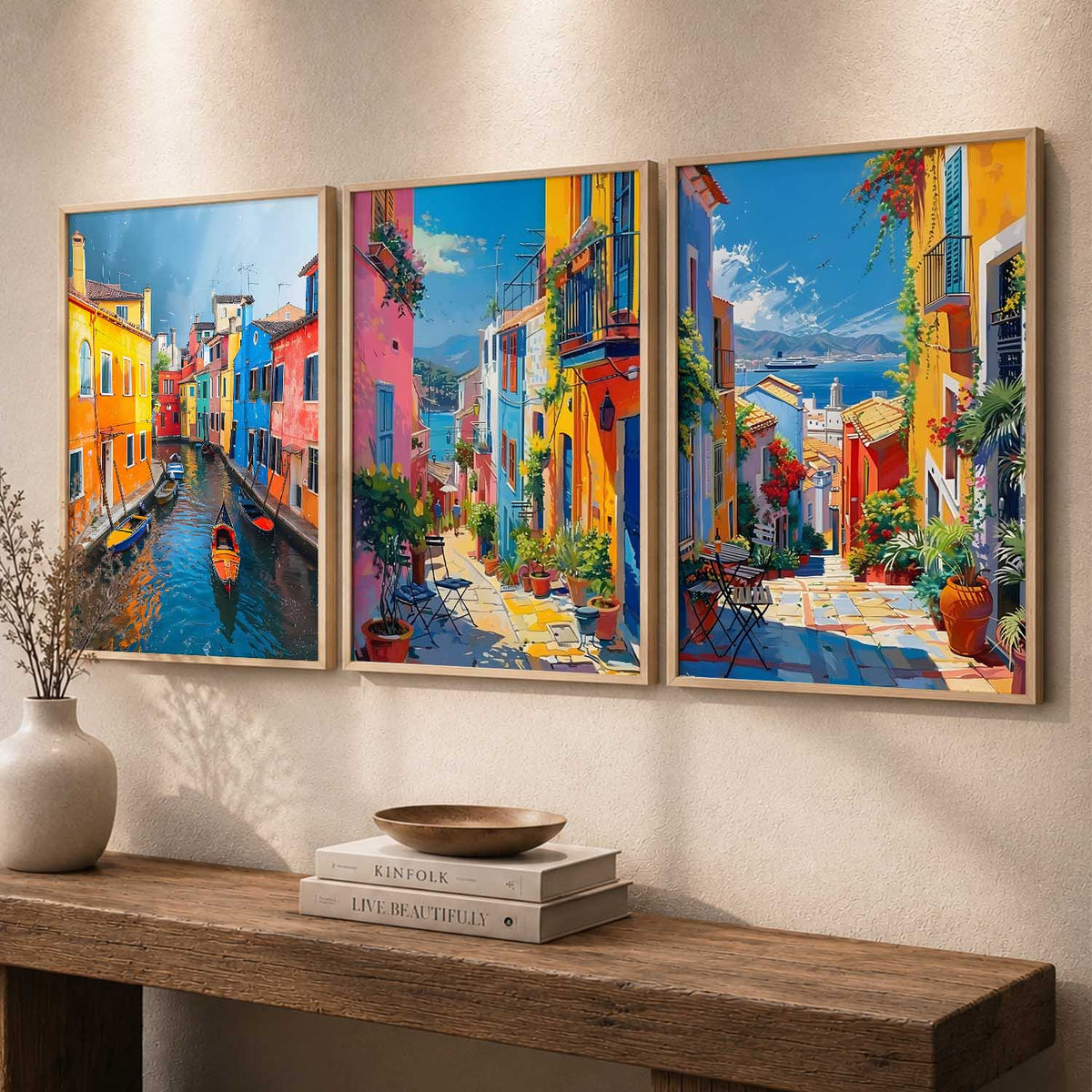City  Wall  Art Paintings for Living Room - Wall Poster With frames