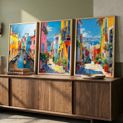 City  Wall  Art Paintings for Living Room - Wall Poster With frames