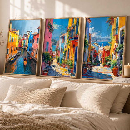 City  Wall  Art Paintings for Living Room - Wall Poster With frames