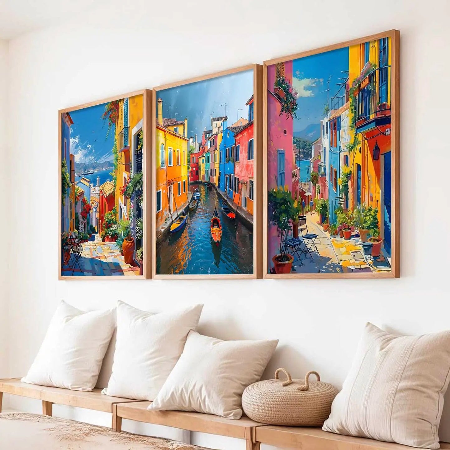 City  Wall  Art Paintings for Living Room - Wall Poster With frames