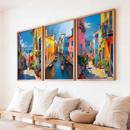 City  Wall  Art Paintings for Living Room - Wall Poster With frames