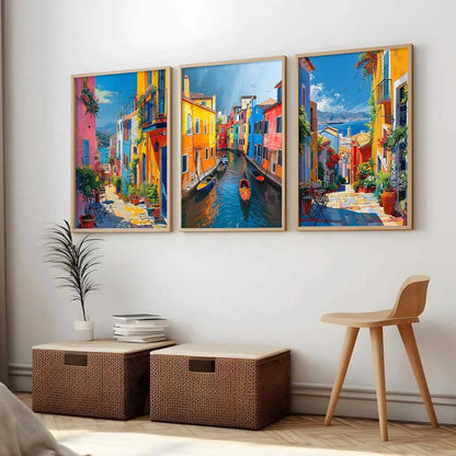 City  Wall  Art Paintings for Living Room - Wall Poster With frames