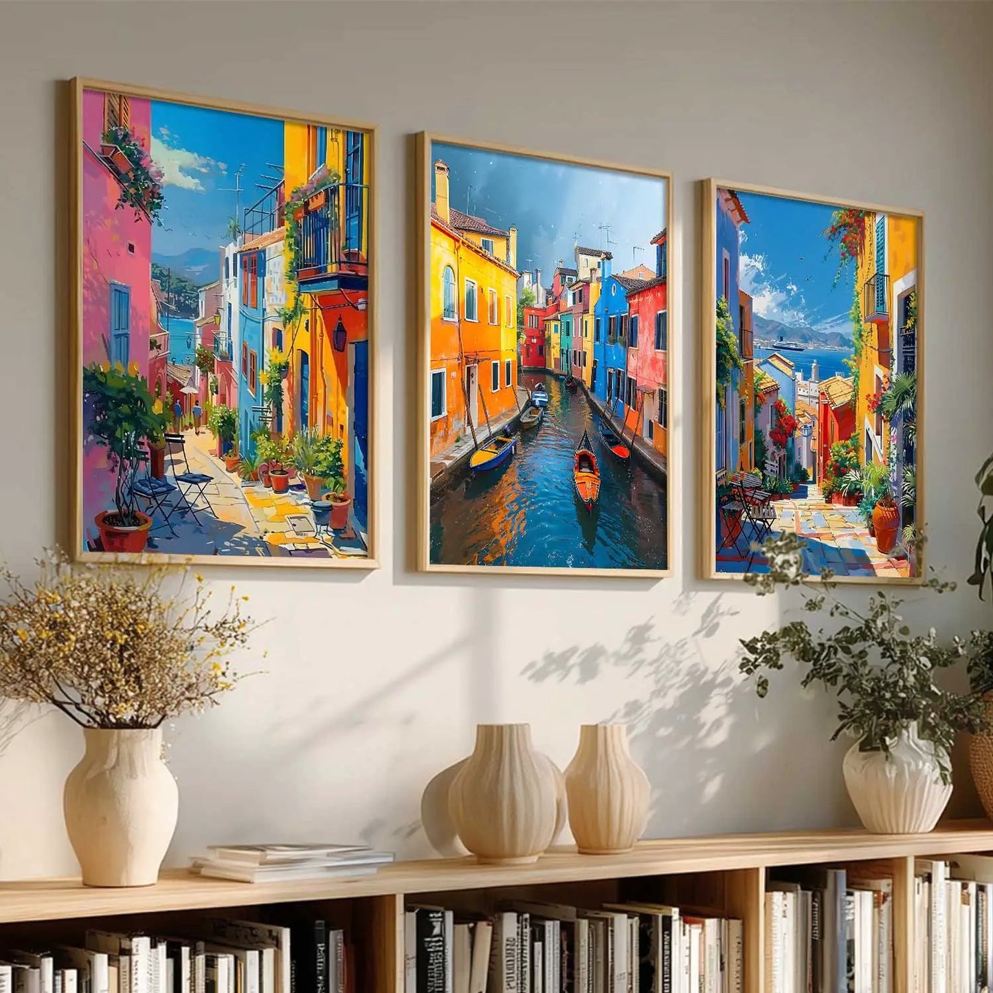 City  Wall  Art Paintings for Living Room - Wall Poster With frames