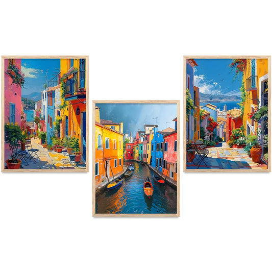 City  Wall  Art Paintings for Living Room - Wall Poster With frames