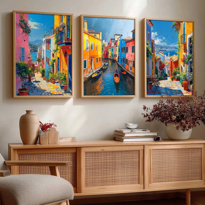 City  Wall  Art Paintings for Living Room - Wall Poster With frames