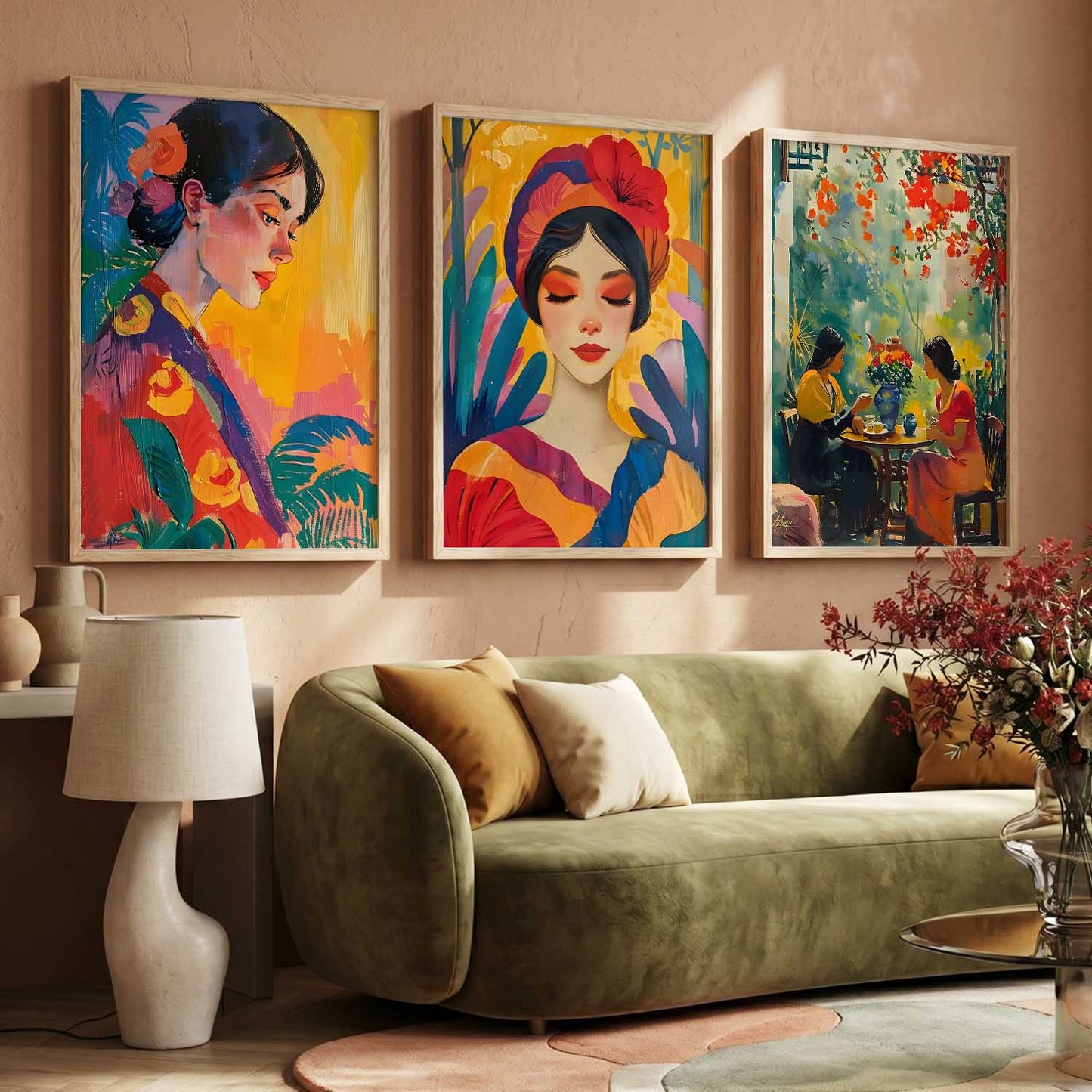Modern  Wall  Art  Paintings for Living Room - Wall Poster With frames