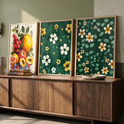 Floral   Wall  Art  Paintings for Living Room - Wall Poster With frames