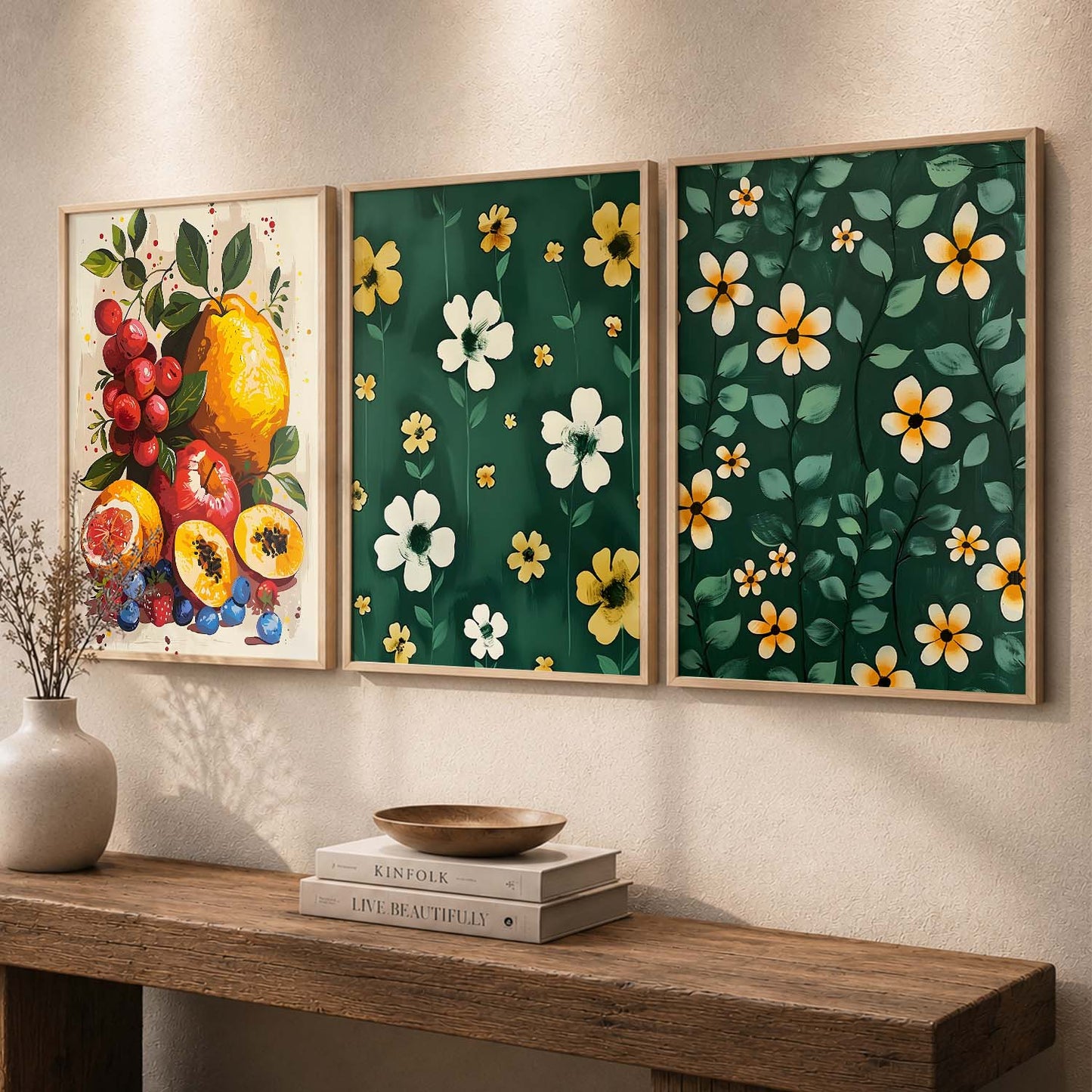 Floral   Wall  Art  Paintings for Living Room - Wall Poster With frames