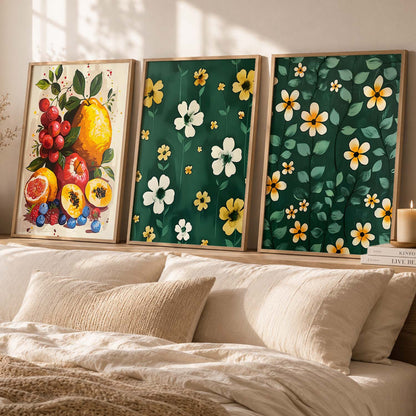 Floral   Wall  Art  Paintings for Living Room - Wall Poster With frames
