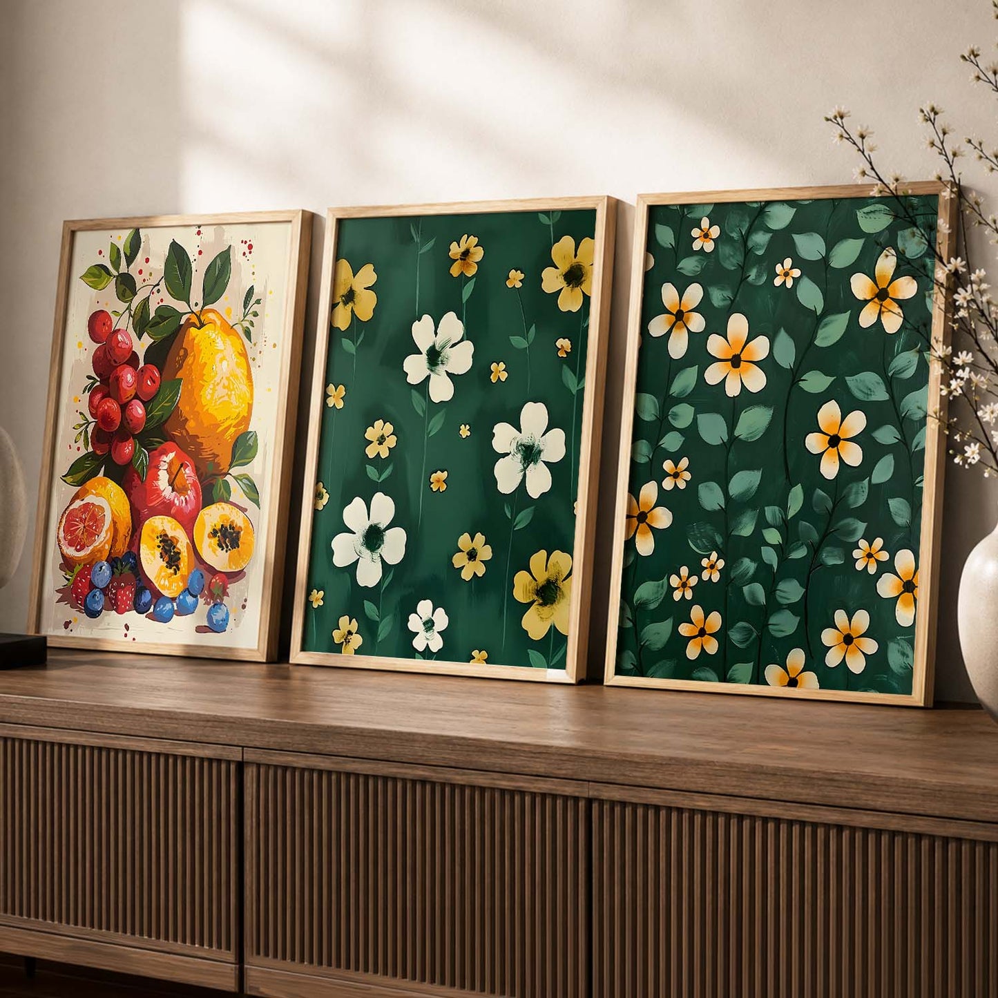 Floral   Wall  Art  Paintings for Living Room - Wall Poster With frames