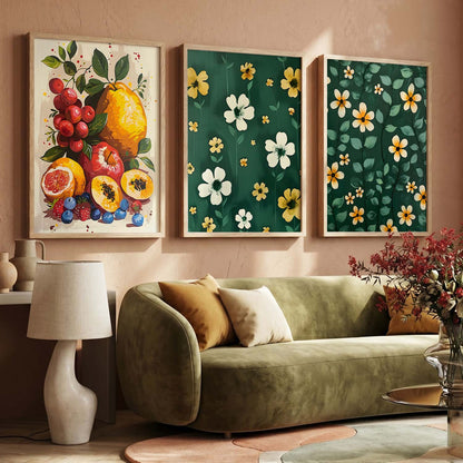 Floral   Wall  Art  Paintings for Living Room - Wall Poster With frames