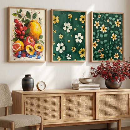 Floral   Wall  Art  Paintings for Living Room - Wall Poster With frames