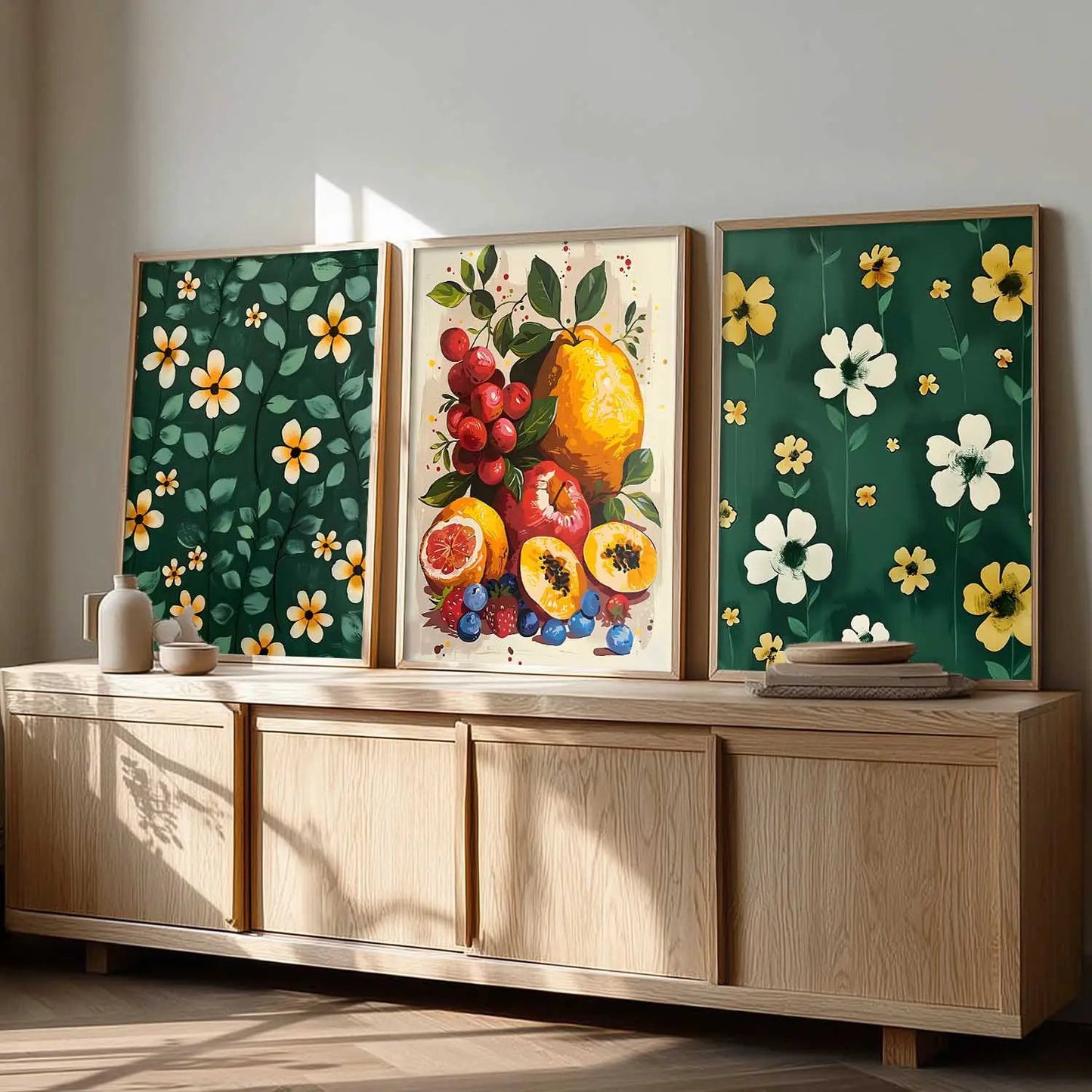 Floral   Wall  Art  Paintings for Living Room - Wall Poster With frames
