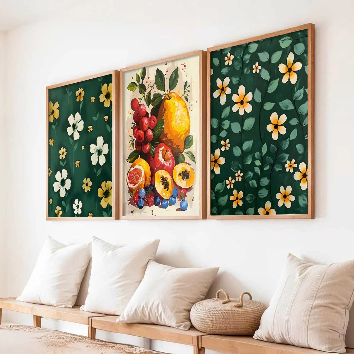 Floral   Wall  Art  Paintings for Living Room - Wall Poster With frames