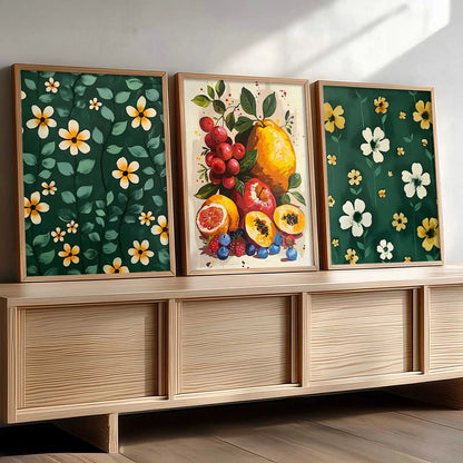 Floral   Wall  Art  Paintings for Living Room - Wall Poster With frames
