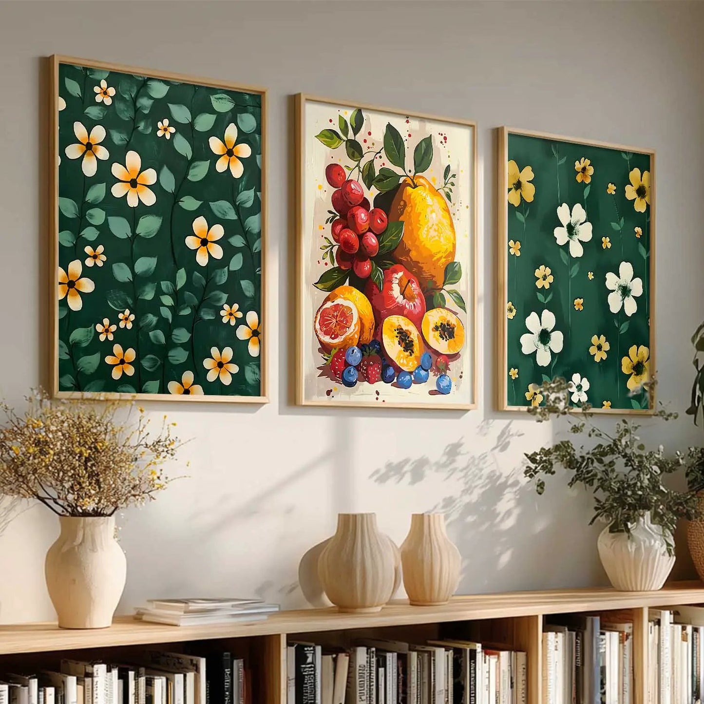 Floral   Wall  Art  Paintings for Living Room - Wall Poster With frames