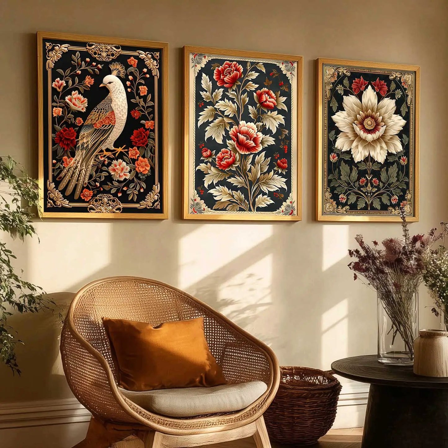 Floral Wall  Art  Paintings for Living Room - Wall Poster With frames