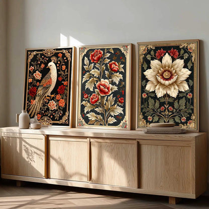 Floral Wall  Art  Paintings for Living Room - Wall Poster With frames