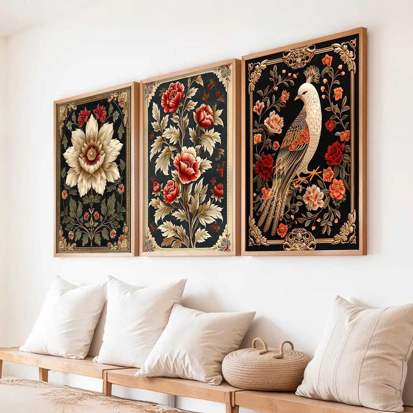 Floral Wall  Art  Paintings for Living Room - Wall Poster With frames
