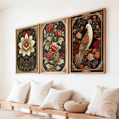 Floral Wall  Art  Paintings for Living Room - Wall Poster With frames