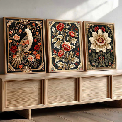 Floral Wall  Art  Paintings for Living Room - Wall Poster With frames
