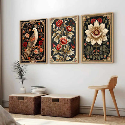 Floral Wall  Art  Paintings for Living Room - Wall Poster With frames