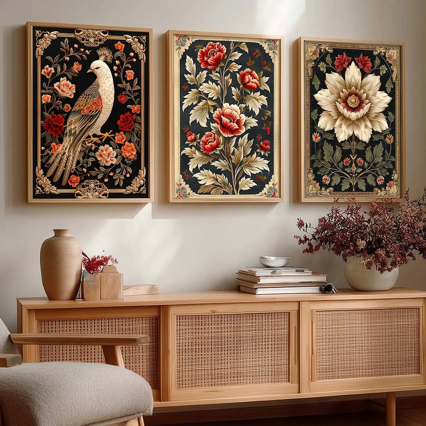 Floral Wall  Art  Paintings for Living Room - Wall Poster With frames